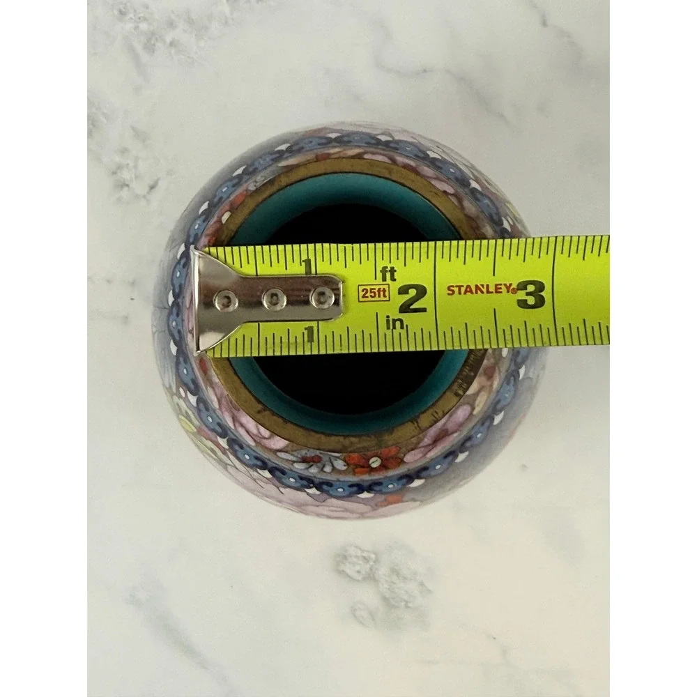 Vintage Brass Chinese Cloisonné 5 1/2